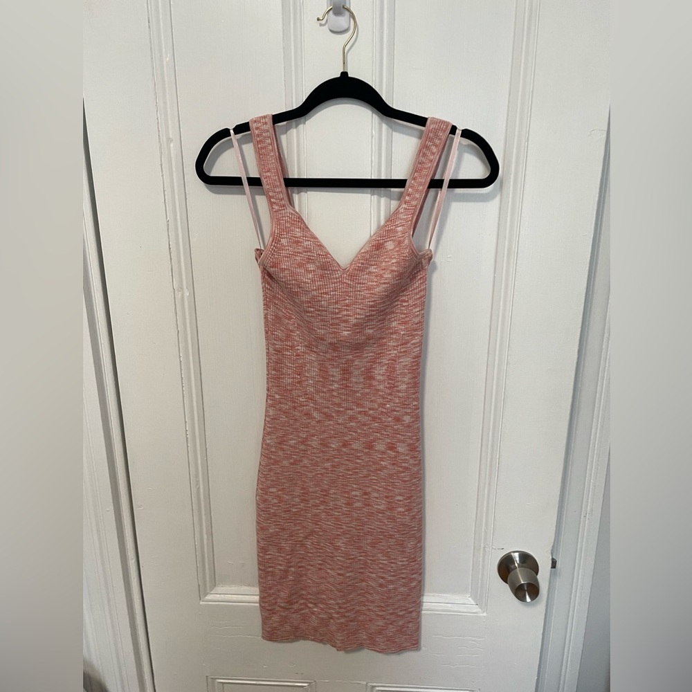 American Eagle Heathered Peach Bodycon Dress